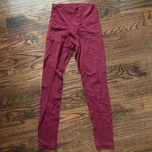 burgundy aerie leggings
